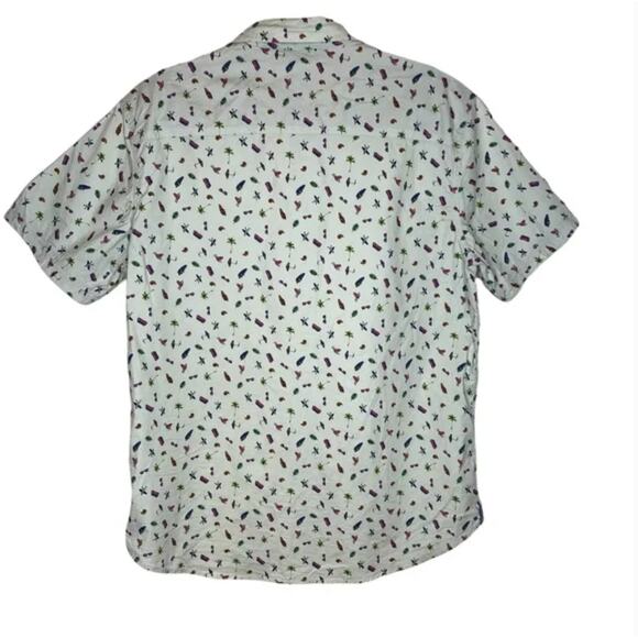 Free Planet Shirt Size Large Casual Button Down Burton Style - Picture 2 of 5